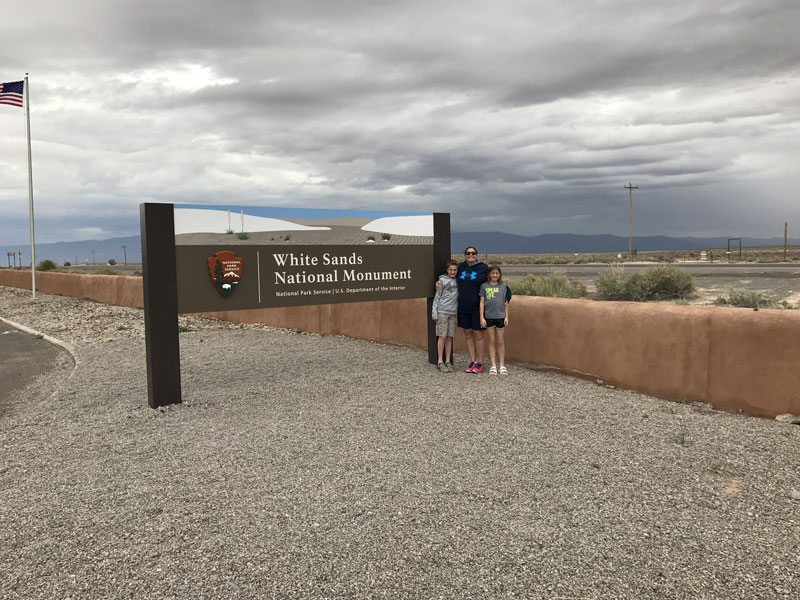 White Sands Entry Sign