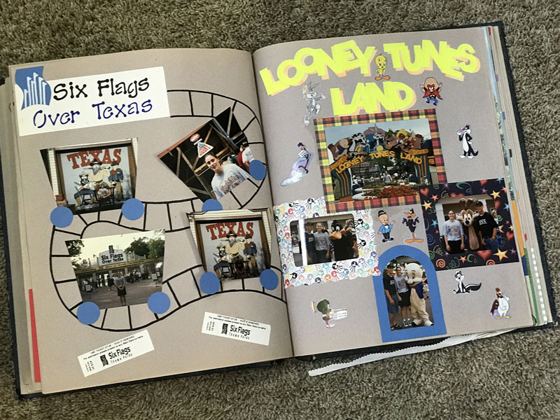 Six Flags Scrapbook Page